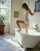 Immagine di Ritulia Short a coste in Ditsy Floral Crema