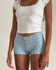 Immagine di Ritulia Short in blu polvere con stampa a cuore XO