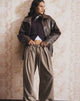 Immagine di Rivela Tie Waist Trouser in Taupe