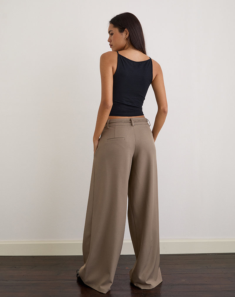 Immagine di Rivela Tie Waist Trouser in Taupe