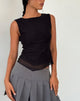 Immagine di Rochie Top asimmetrico in rete nero