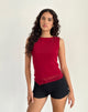 immagine di Rochie Top asimmetrico in maglia ciliegia