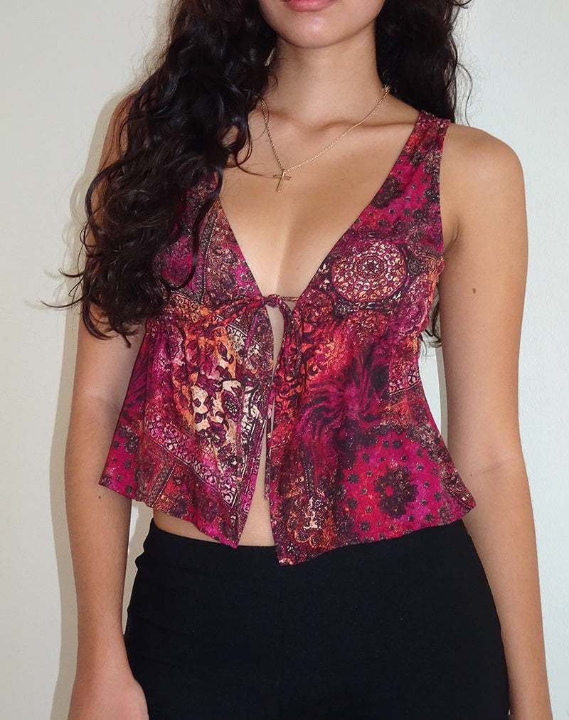 Immagine di Rolia Cami Top in Abstract Paisley