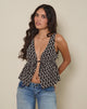 Immagine di Rolia Tie Front Top in Floral Broderie Brown