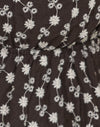 Broderie floreale marrone