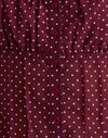 Mini Polka Borgogna in chiffon