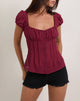 Immagine della blusa Rolina in chiffon borgogna