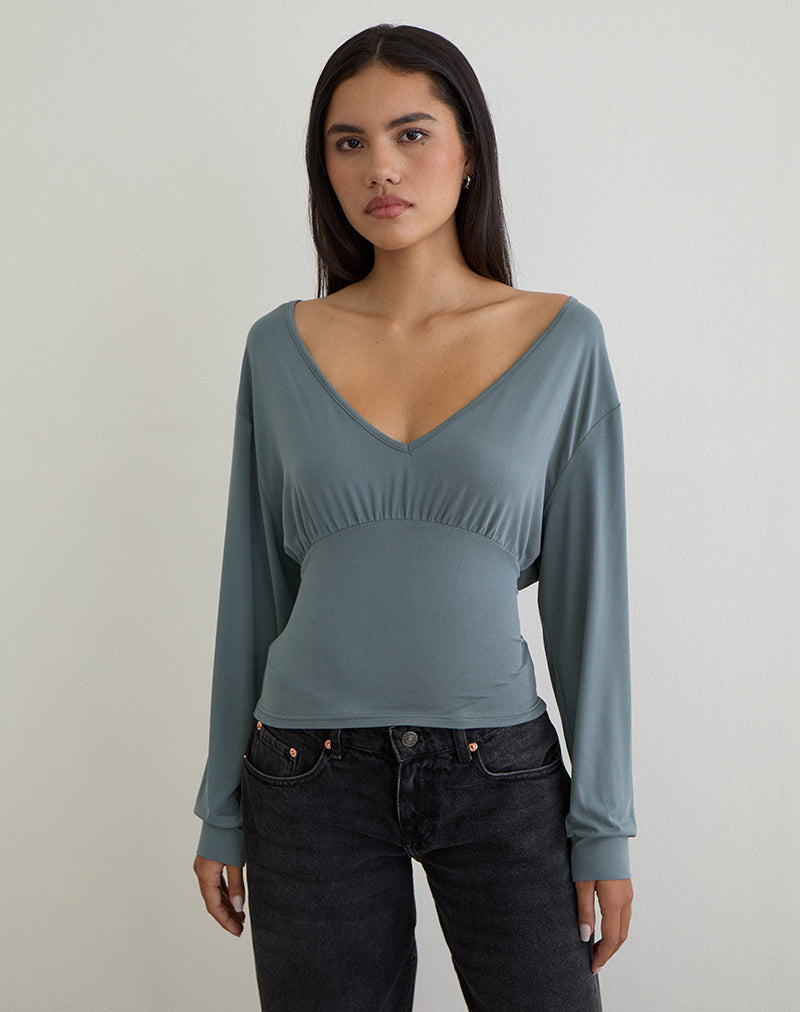 Immagine del top Romari in blu cenere
