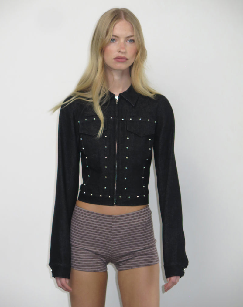 Immagine di Ronira Giacca Chambray Borchie in Nero