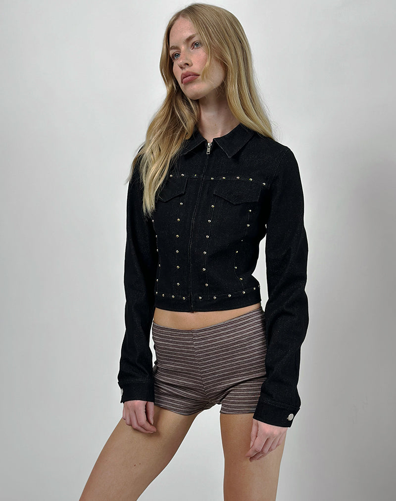 Immagine di Ronira Giacca Chambray Borchie in Nero