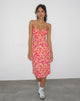Immagine di Ronsha Midi Dress in Dark Wild Flower Cantalupo