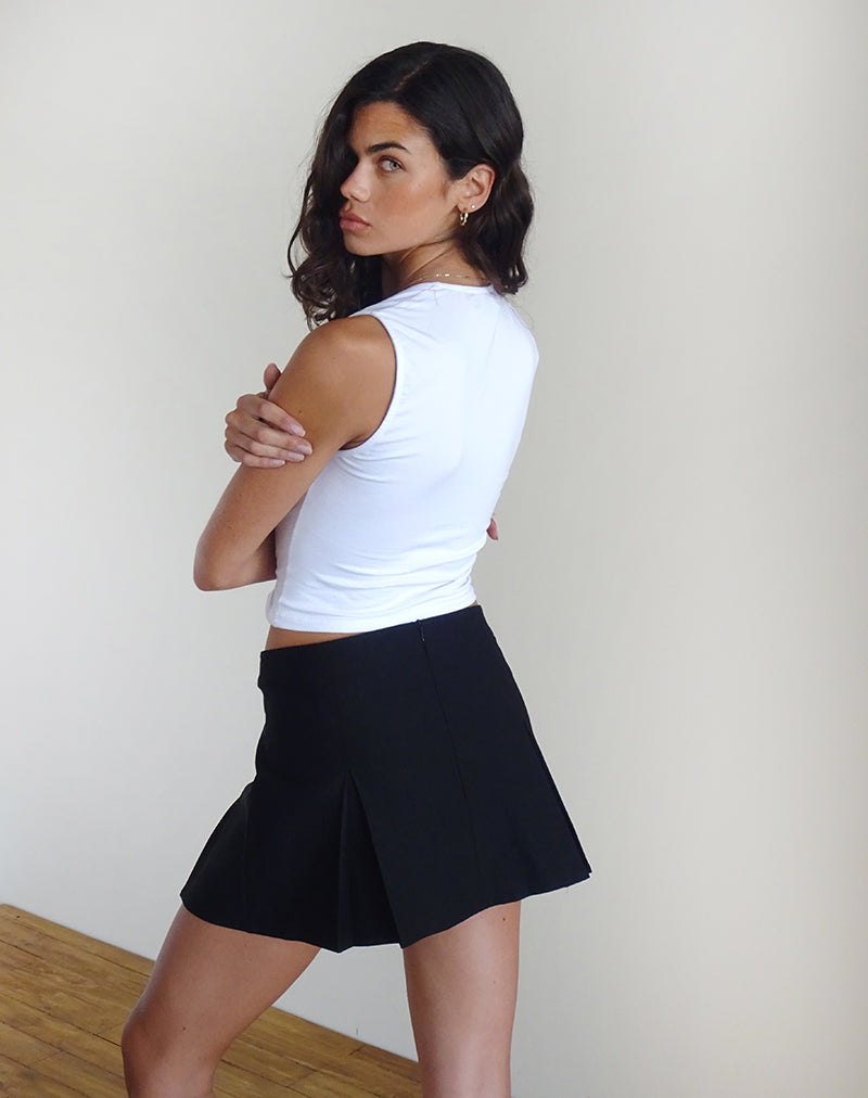 Immagine di Ropita Mini Gonna in nero con fiocchi avorio