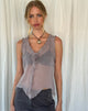 Immagine di Rosalinda Top in chiffon grigio lilla