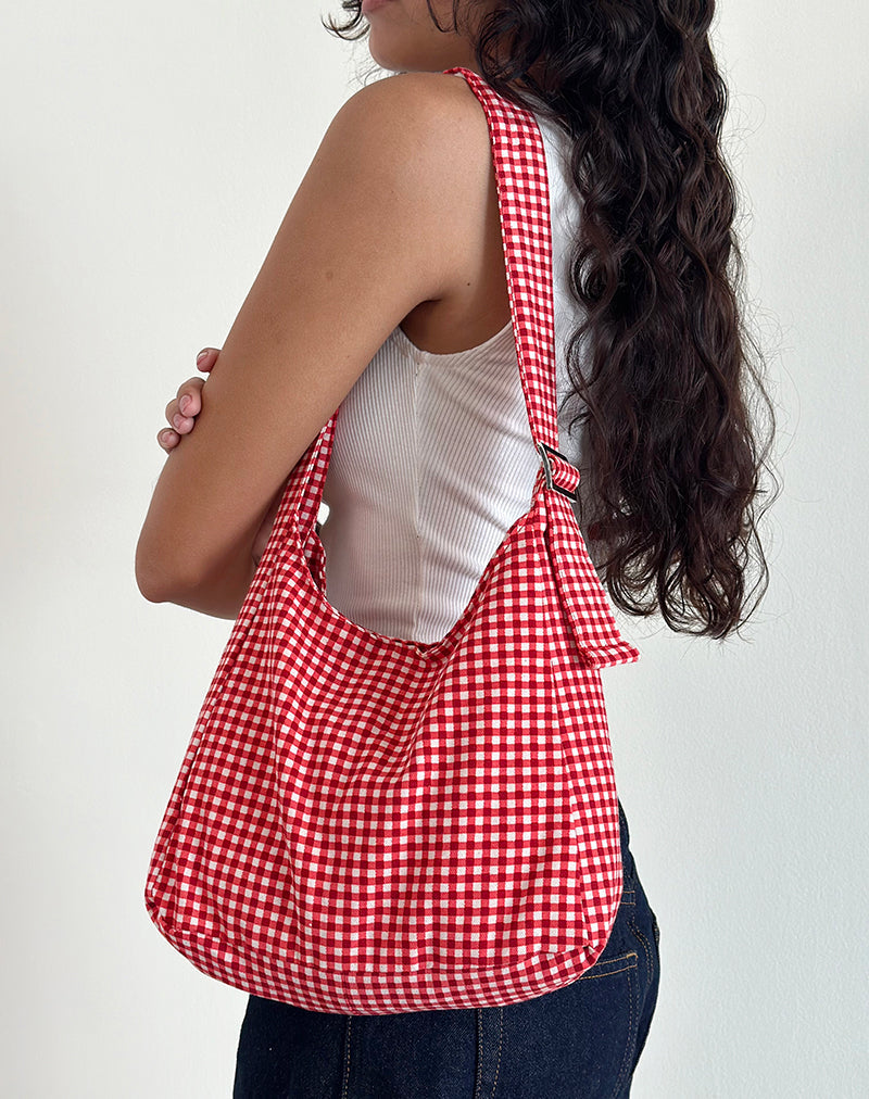 Borsa Roscoe in percalle rosso