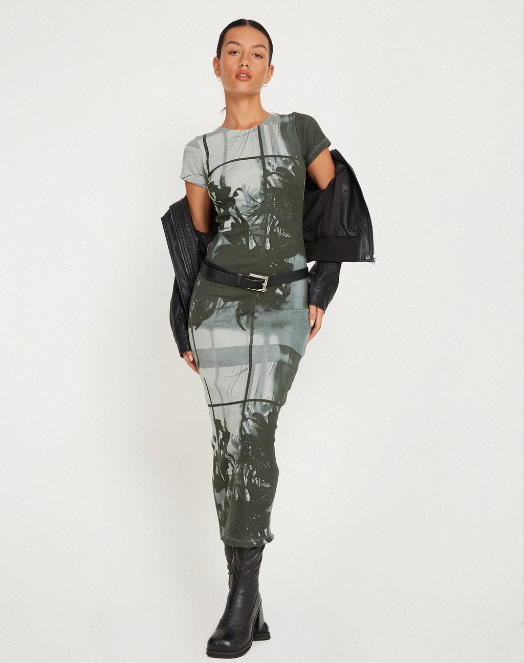 Vestito midi Rosika in Verde Finestra di Campagna