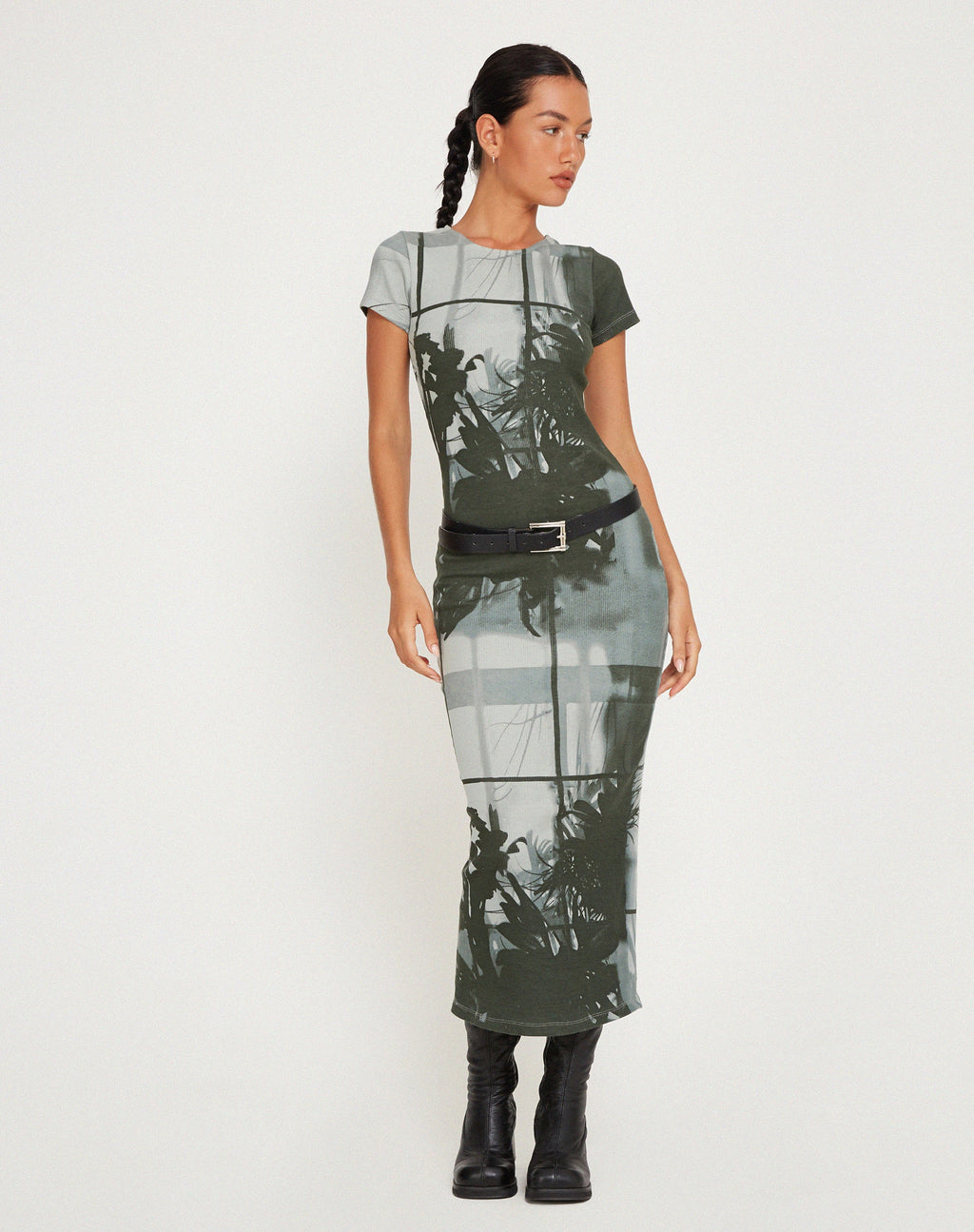Vestito midi Rosika in Verde Finestra di Campagna