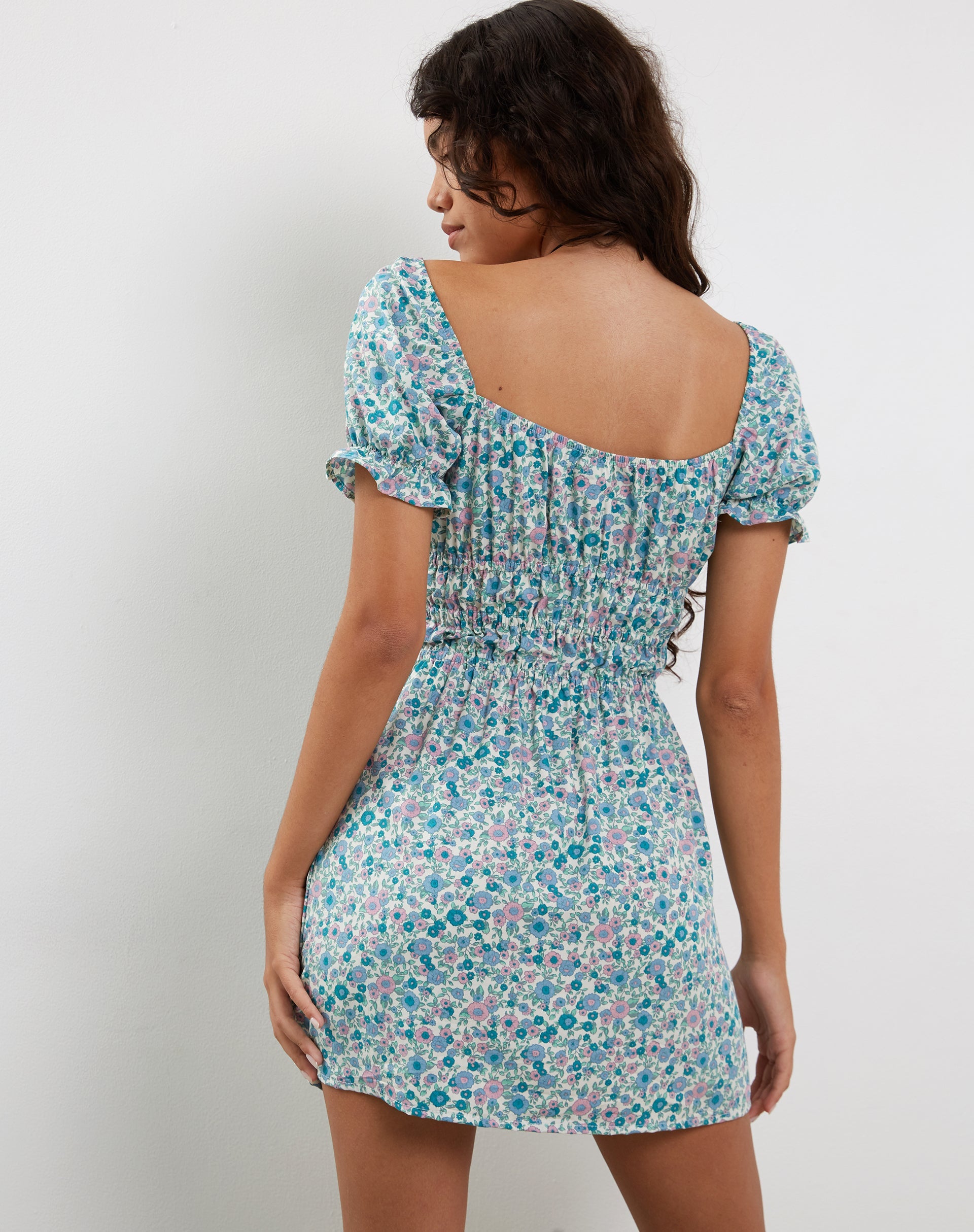 Immagine di Rosmilly Mini Dress in Flower Power Blu