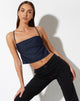 immagine di Rosta Crop Top in Denim Blue Chambray