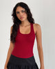 immagine di Roxe Ribbed Vest Top in Adrenaline Red