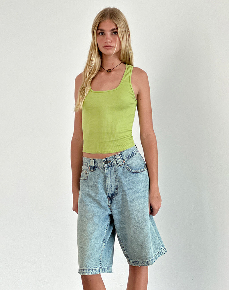 Immagine di Roxe Gilet a coste in Leaf Green