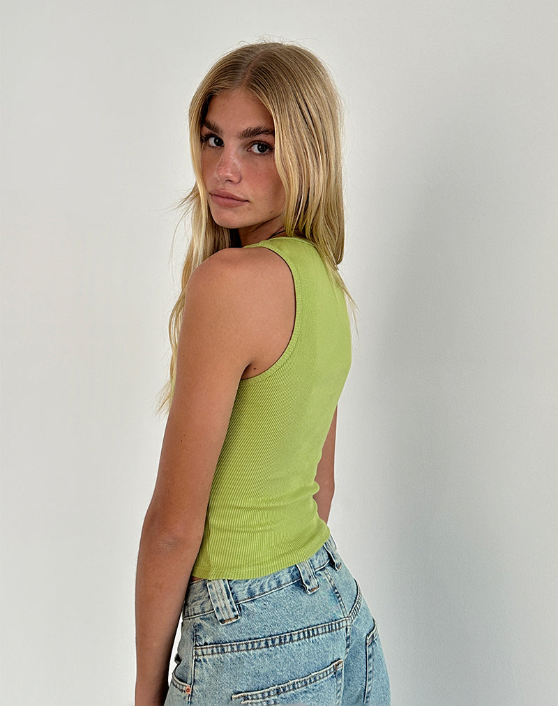 Immagine di Roxe Gilet a coste in Leaf Green