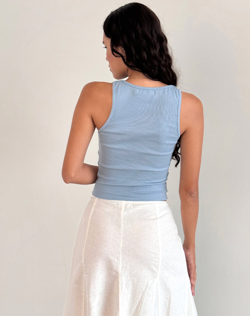 Immagine di Roxe Gilet a coste in blu Nantucket