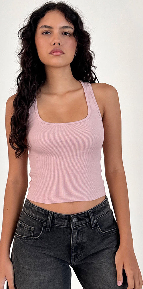 Immagine di Roxe Gilet Top a costine in rosa Lady