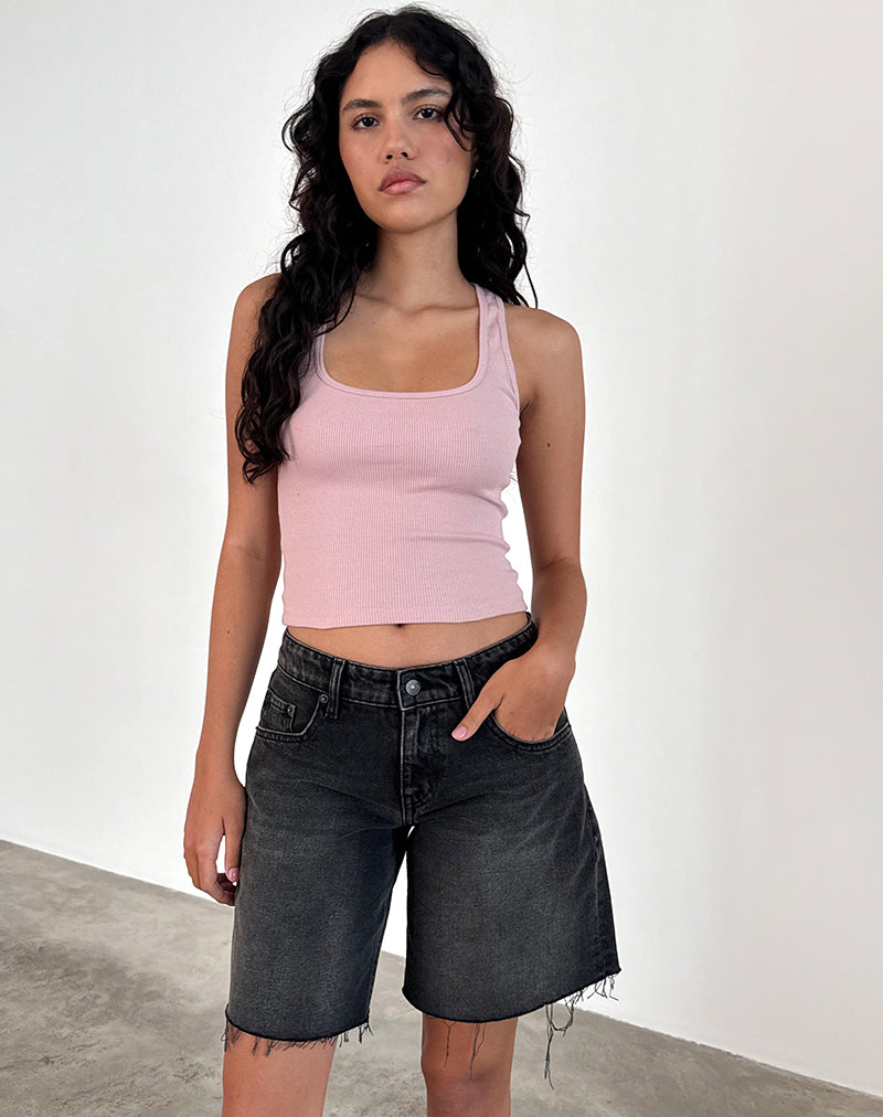 Immagine di Roxe Gilet Top a costine in rosa Lady