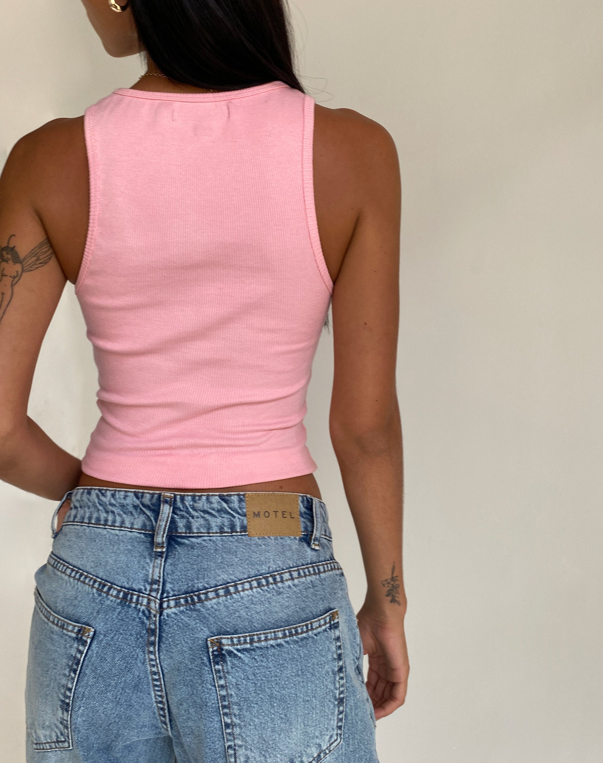 Immagine di Roxe Canottiera a coste in rosa balletto