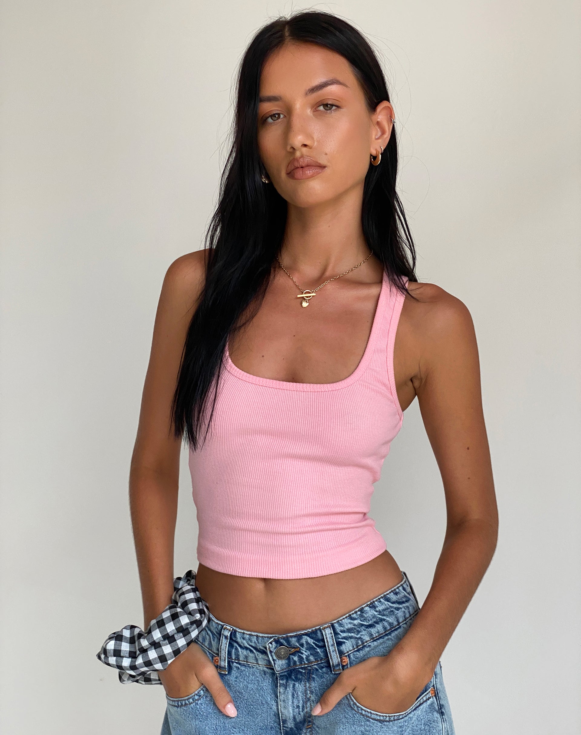 Immagine di Roxe Canottiera a coste in rosa balletto