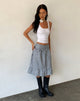 Immagine di Kasya Frill Hem Midi Wrap Skirt in Brandy Check
