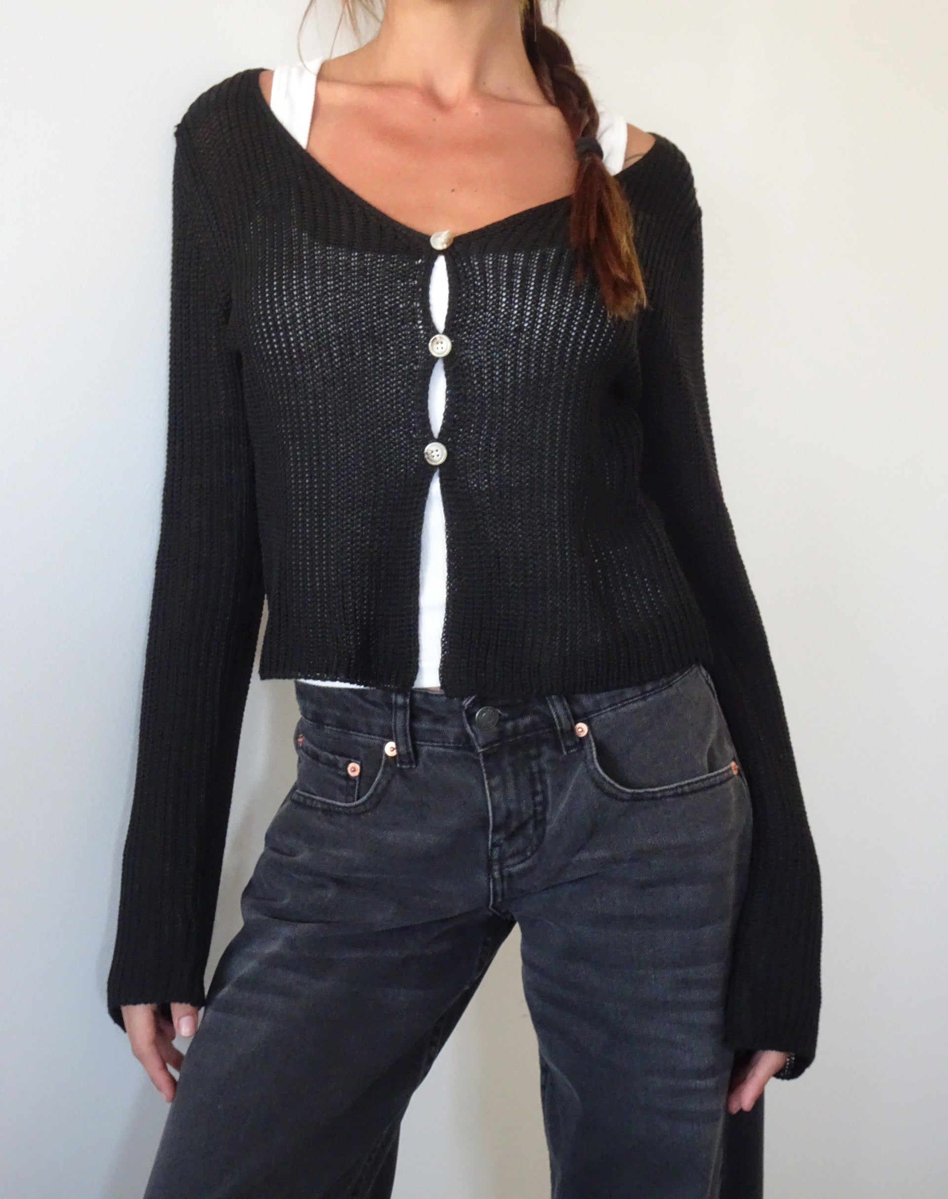 Immagine di Devita Top in maglia a maniche lunghe in nero
