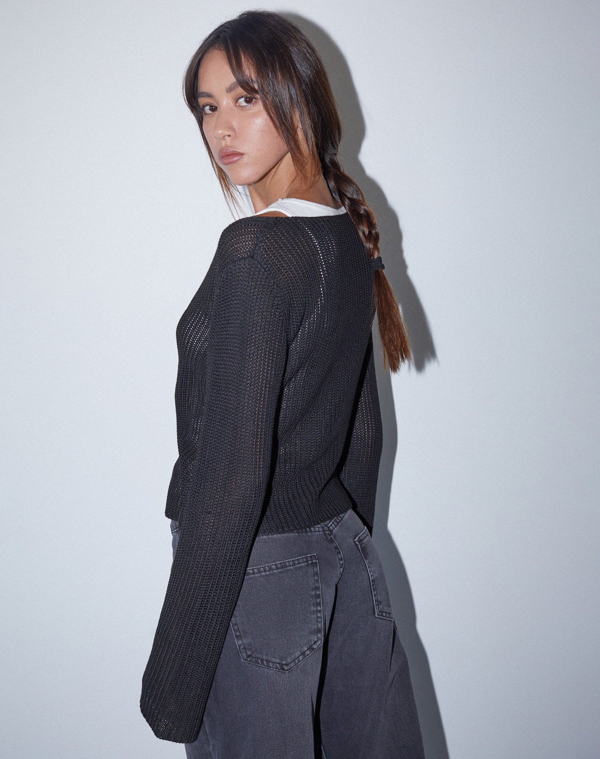 Immagine di Devita Top in maglia a maniche lunghe in nero