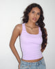 immagine di Roxe Ribbed Vest Top in Soft Lilac