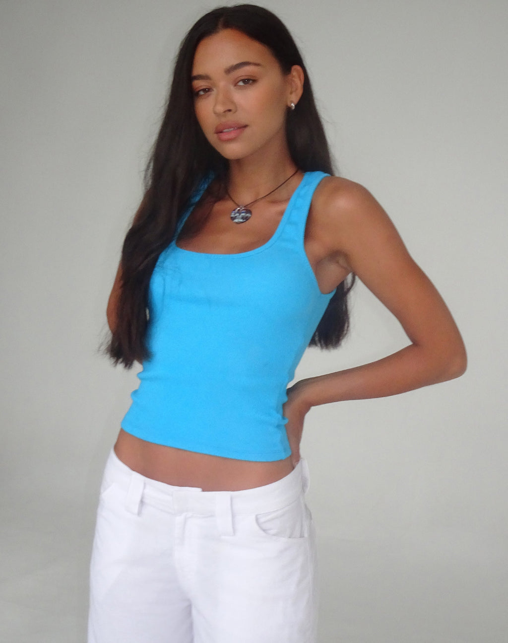 Gilet a coste Roxe in blu tropicale