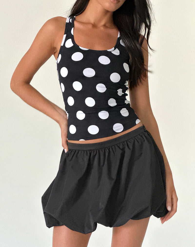 Immagine di Hojiso Puffball Mini Skirt in Black