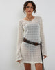Immagine di Rue Mini Dress in maglia avorio