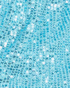  Drappo di paillettes blu
