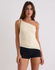 Immagine di Rusana Top in maglia diagonale trasparente Buttercream