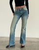 Immagine di Rigid Jeans a vita bassa in verde mare