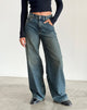 Immagine di Jeans Roomy Extra Wide in Marrone Blu Acido