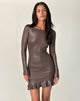 Immagine di Sabiya Mini Dress Backless in Shimmer Brown