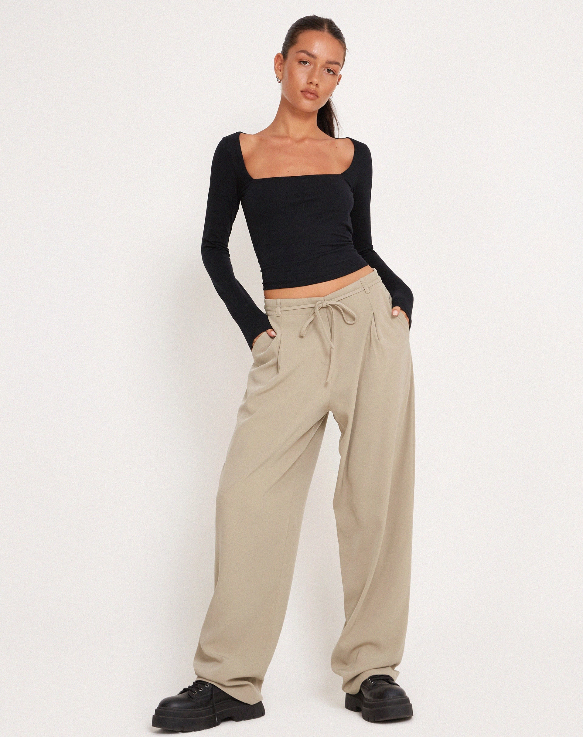 immagine di Pantalone Sabria in Taupe sartoriale