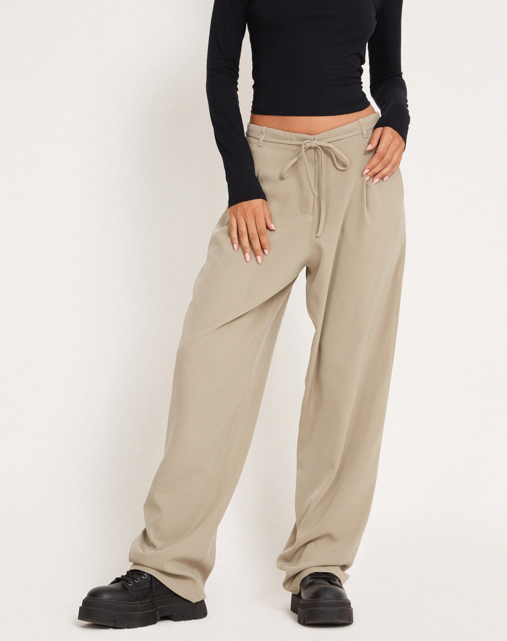 Pantalone Sabria in Taupe sartoriale