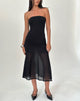 Immagine di Sachiko Maxi Abito a Fascia in Chiffon Jersey Nero