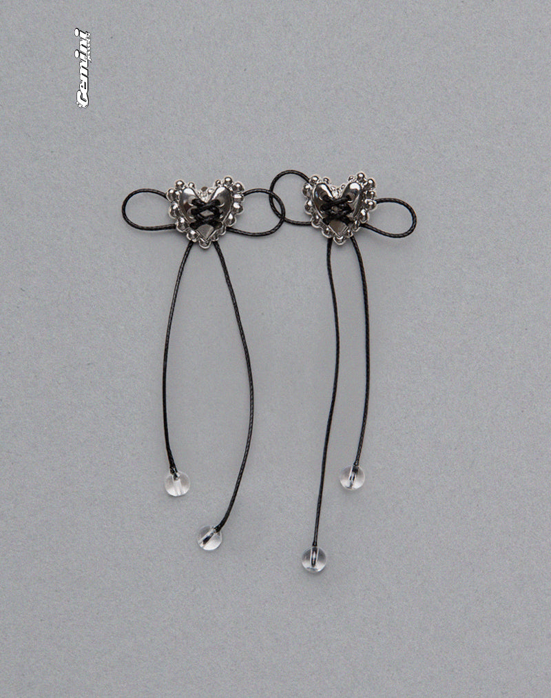 Orecchini con fiocco Sadie in argento