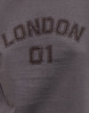 Grigio scuro con stampa London e rilegatura marrone