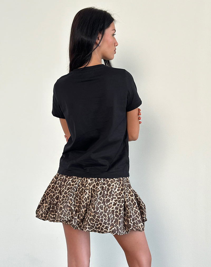 Immagine di Saki Tee nera con stampa Lets Dance