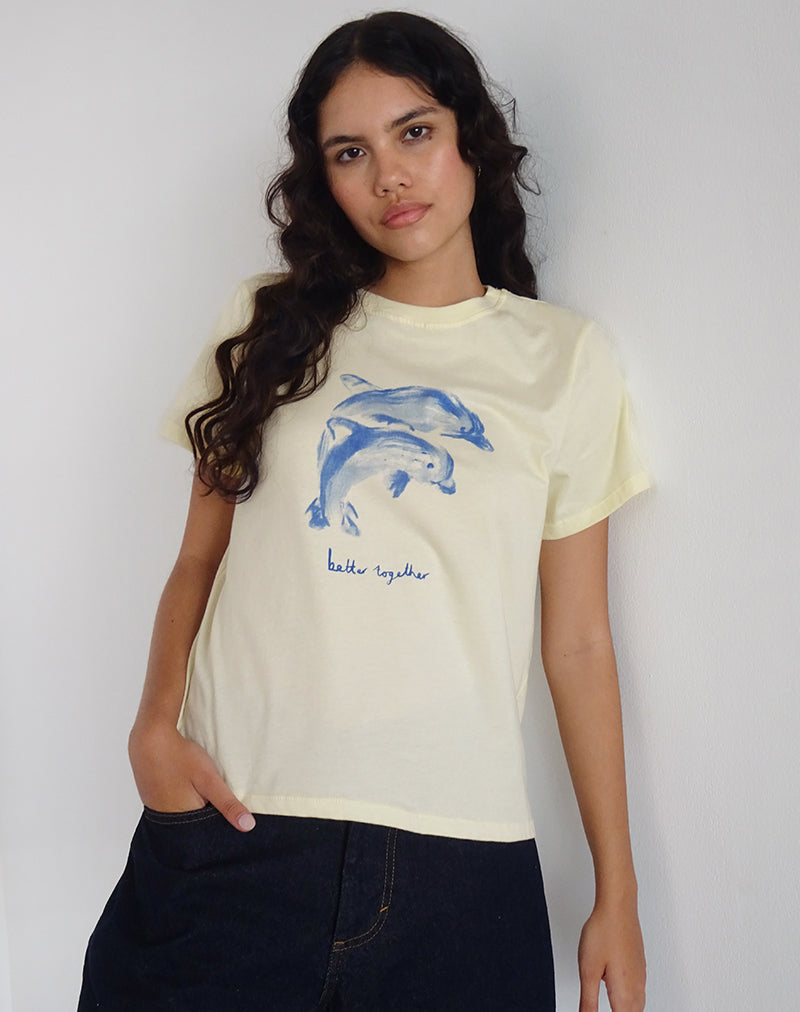 Immagine di Saki Tee in Buttermilk con slogan Better Together