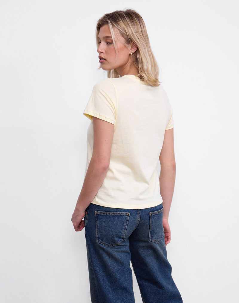 Immagine di Saki Tee in Buttermilk con stampa Mon Cheri